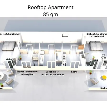 Residenz Goethe Mit 2 Dachterrassen Apartment *